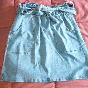 Denin mini skirt. ♥️